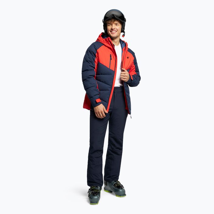 Pánská lyžařská bunda 4F červená-zelená H4Z22-KUMN007 2