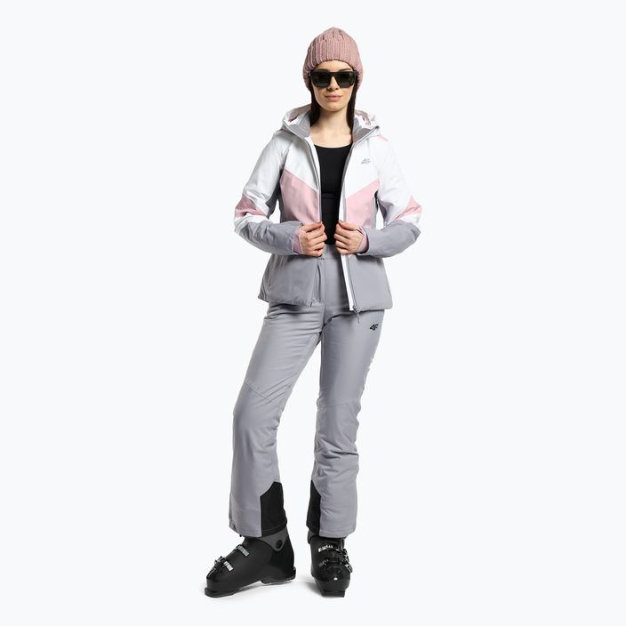 Dámská lyžařská bunda 4F pink-black H4Z22-KUDN008 2