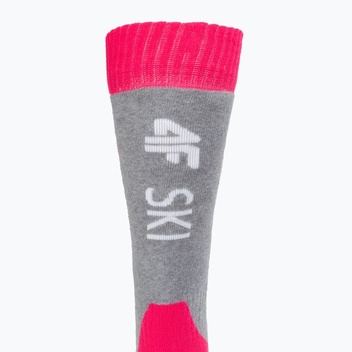Dětské lyžařské ponožky 4F F028 šedorůžové 4FJAW22UFSOF028 4