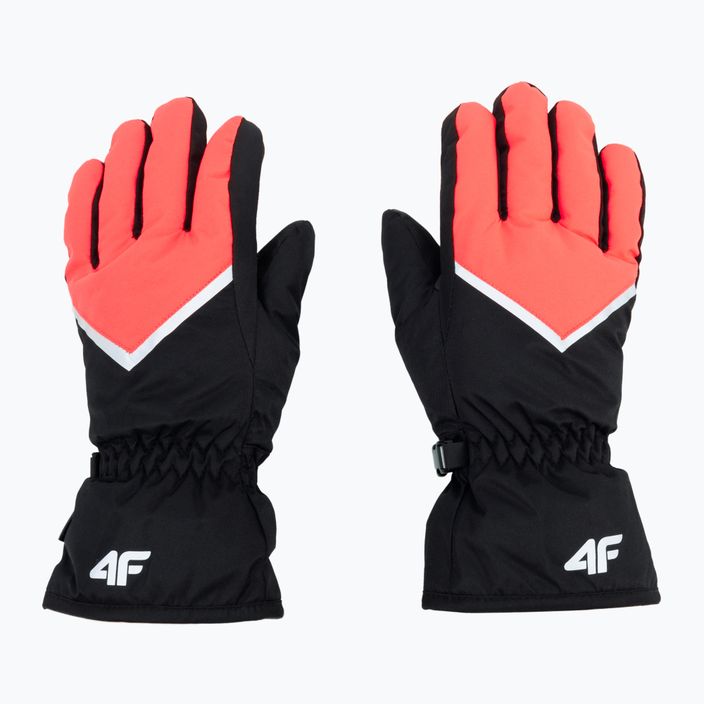 Dětské lyžařské rukavice 4F černo-červené 4FJAW22AFGLF039 3