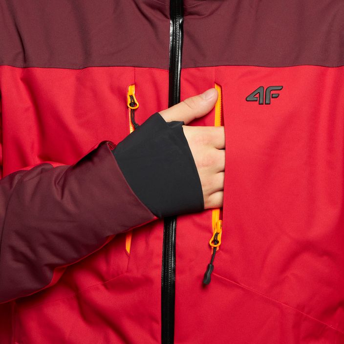 Pánská lyžařská bunda 4F červená H4Z21-KUMN014 10