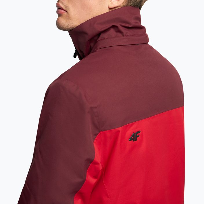Pánská lyžařská bunda 4F červená H4Z21-KUMN014 7