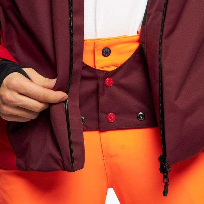 Pánská lyžařská bunda 4F bordovo-červená H4Z21-KUMN015 12