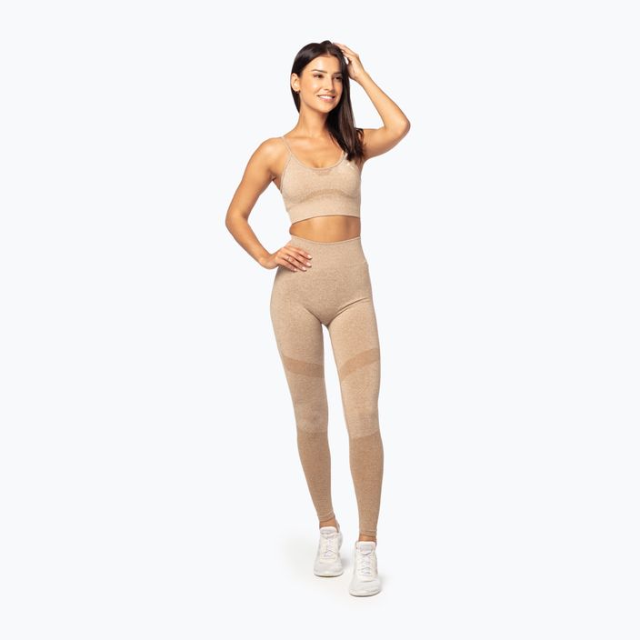 Fitness podprsenka Carpatree Vibe Seamless beige melange 2