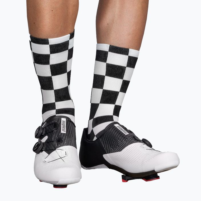 LUXA Squares cyklistické ponožky černobílé LUHE21SSQS 2