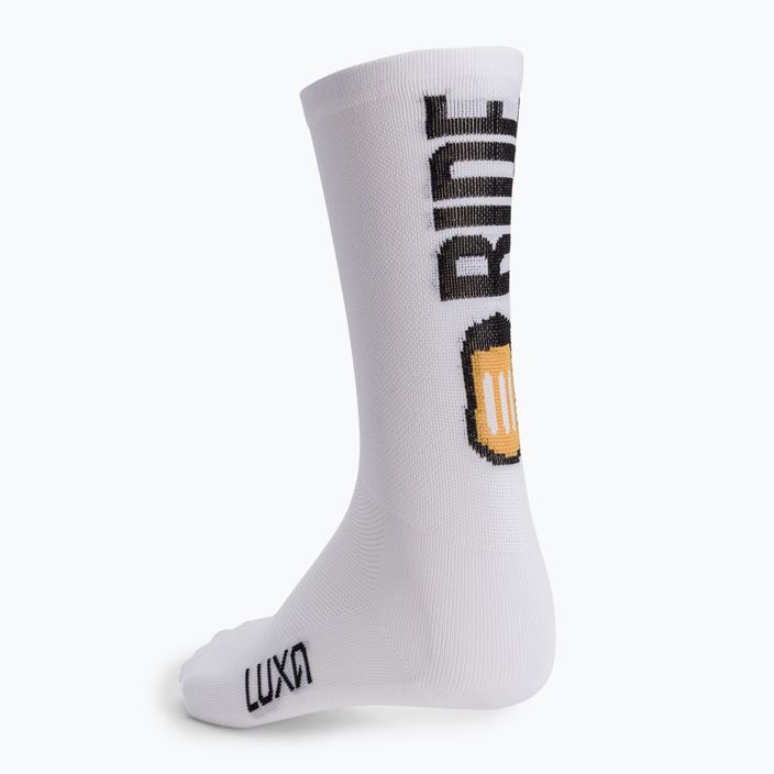 LUXA Beer Ride cyklistické ponožky bílé LAM21SBRWS1 5