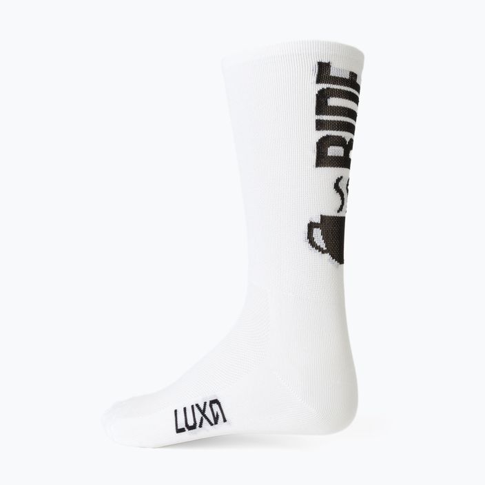 LUXA Coffee Ride cyklistické ponožky bílé LAM21SCRWS1 5