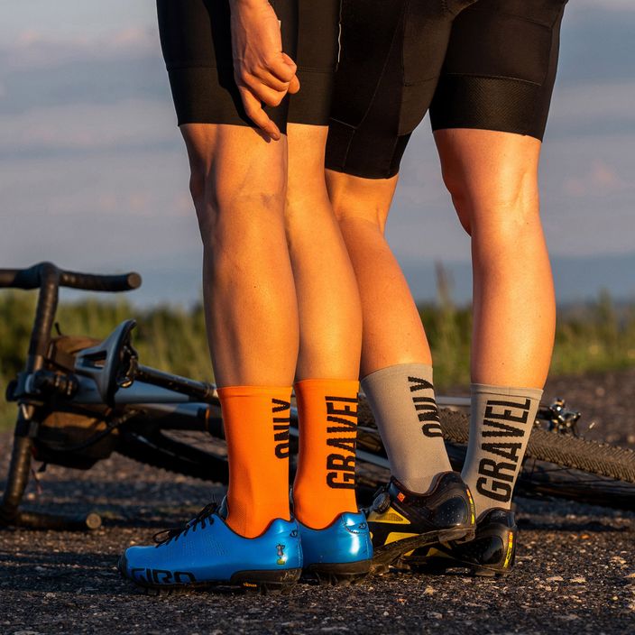 LUXA Only Gravel cyklistické ponožky oranžové LAM21SOGO1S 8