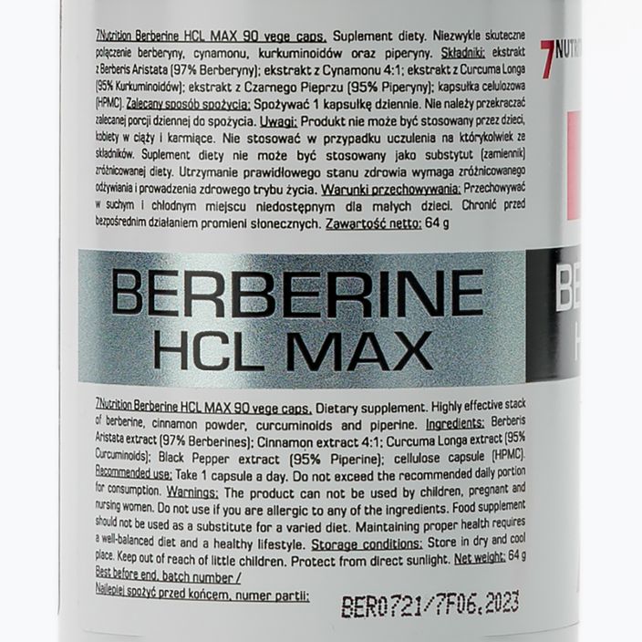 Berberin HCL MAX 7Nutrition podpora trávení 90 kapslí 7Nu000461 2