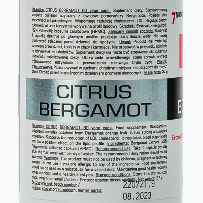 Citrus Bergamot 7Nutrition kardiovaskulární 60 kapslí 7Nu000481 2