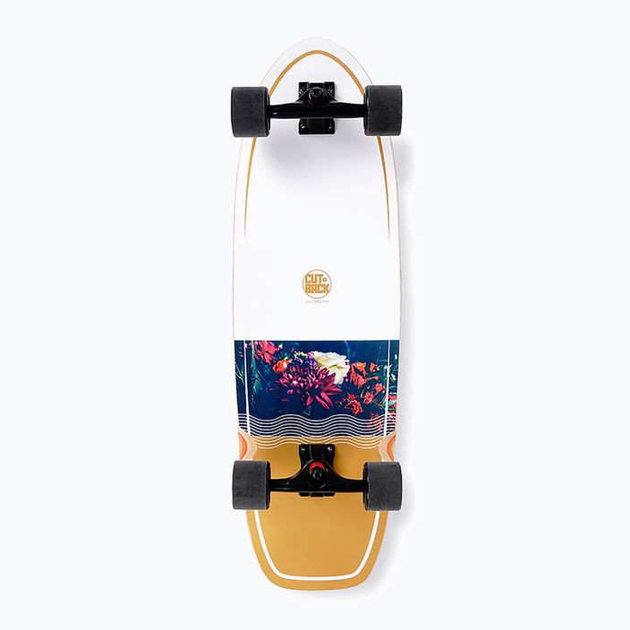 Surfskate skateboard Cutback Golden Wave 34" bílý a barevný CUT-SUR-GWA 7