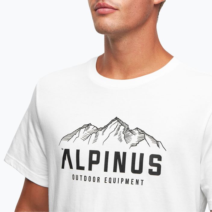Pánské tričko Alpinus Mountains bílé 4