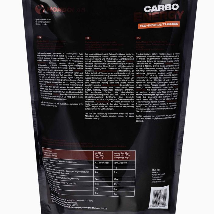 Carbo Energy MONDOLAB sacharidy 1kg tropické ovoce MND012 2