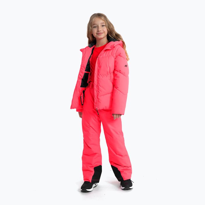 Dětská lyžařská bunda 4F F293 hot pink neon 3