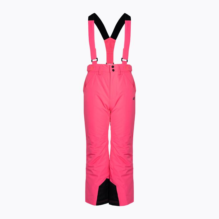 Dětské lyžařské kalhoty 4F F353 hot pink neon 3