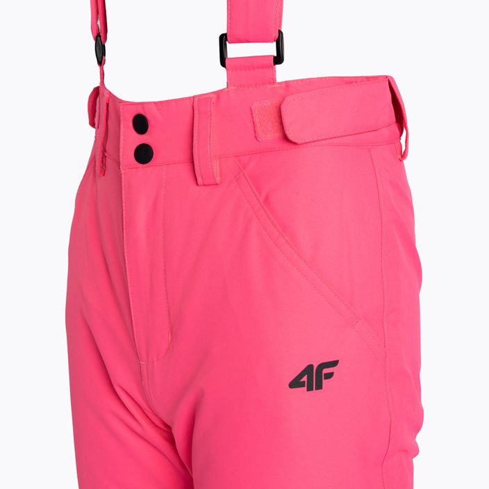 Dětské lyžařské kalhoty 4F F353 hot pink neon 5