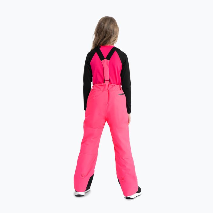 Dětské lyžařské kalhoty 4F F353 hot pink neon 2