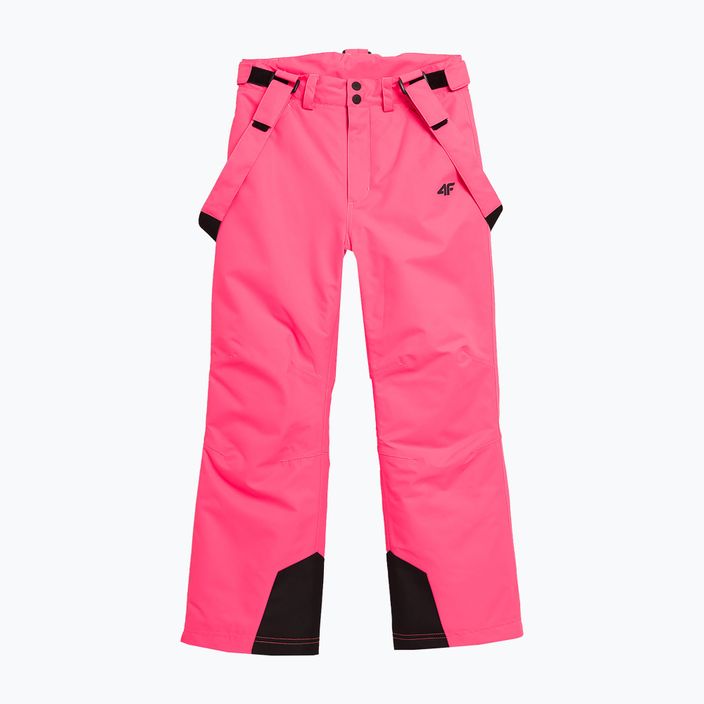 Dětské lyžařské kalhoty 4F F353 hot pink neon 7