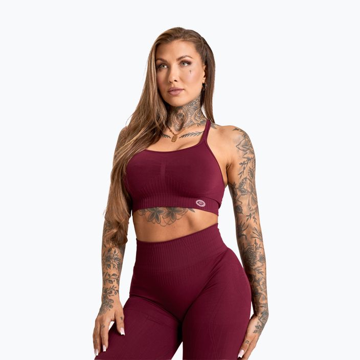 Dámské tréninkové legíny Gym Glamour Push Up 2.0 merlot 5