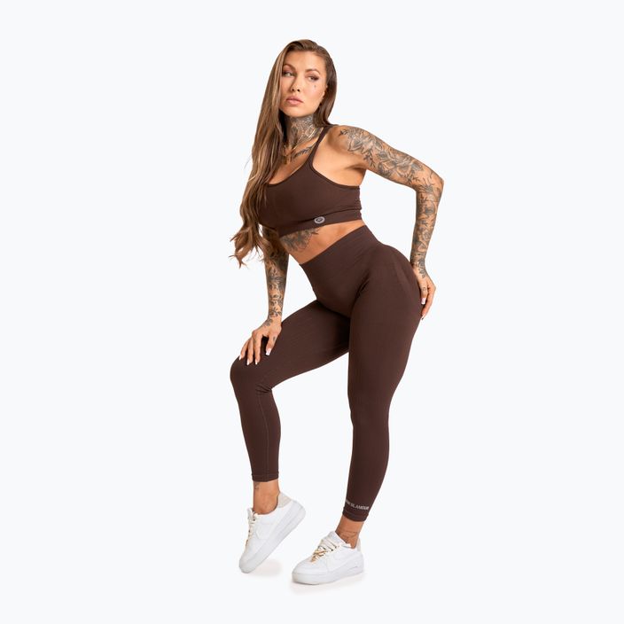 Dámské tréninkové legíny Gym Glamour Push Up 2.0 chocolate 2