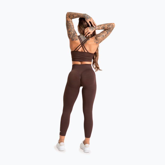 Dámské tréninkové legíny Gym Glamour Push Up 2.0 chocolate 3