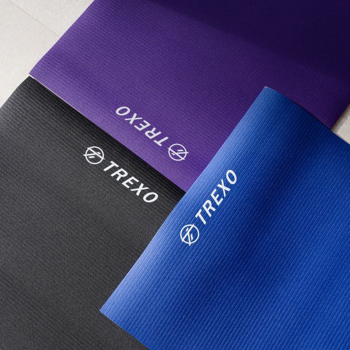 TREXO PVC 6 mm podložka na jógu fialová YM-P01F 6