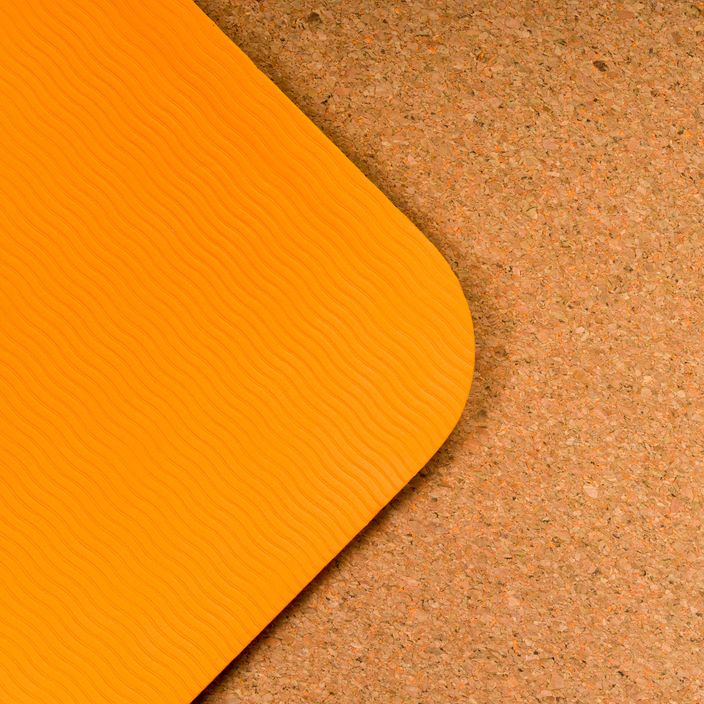 TREXO Podložka na jógu TPE korek 6 mm oranžová YM-C01P 4
