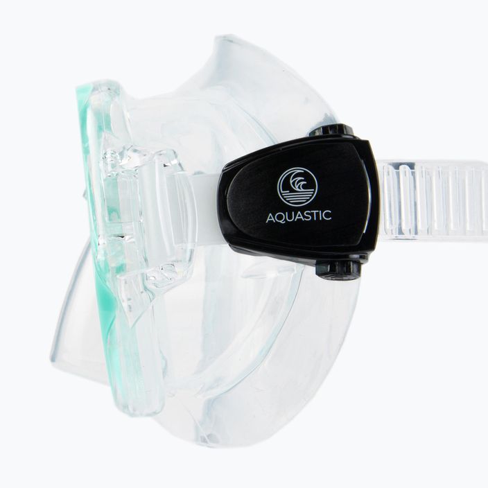 Šnorchlovací set  AQUASTIC Maska + Šnorchl modrý MSA-01N 7