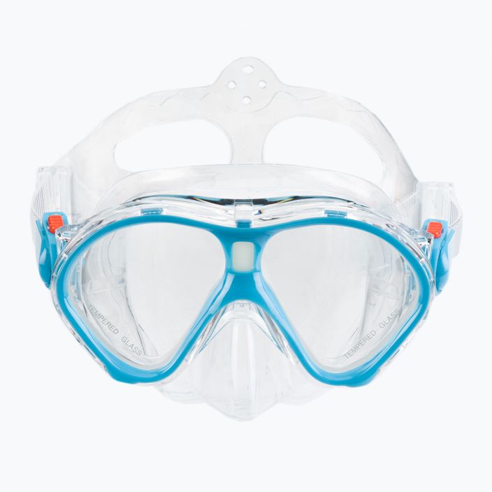 Dětský šnorchlovací set  AQUASTIC Maska + Šnorchl modrý MSK-01N 3