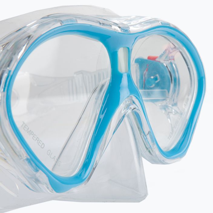 Dětský šnorchlovací set  AQUASTIC Maska + Šnorchl modrý MSK-01N 8