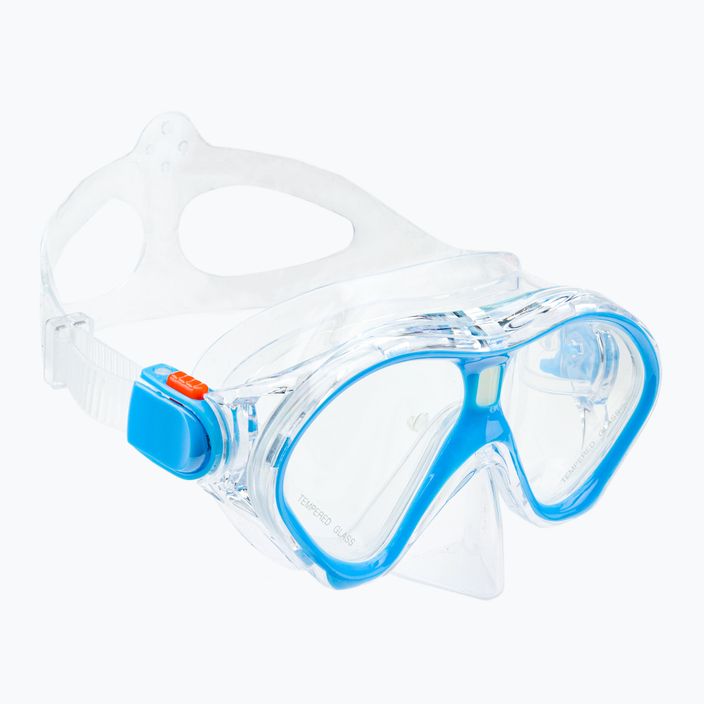 Dětský šnorchlovací set  AQUASTIC Maska + Ploutve + Šnorchl modrý MSFK-01SN 10