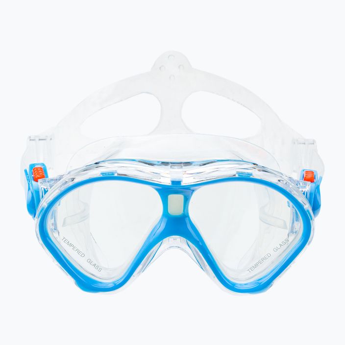 Dětský šnorchlovací set  AQUASTIC Maska + Ploutve + Šnorchl modrý MSFK-01SN 11