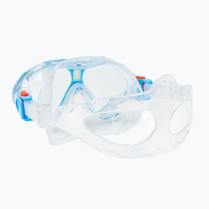 Dětský šnorchlovací set  AQUASTIC Maska + Ploutve + Šnorchl modrý MSFK-01SN 13