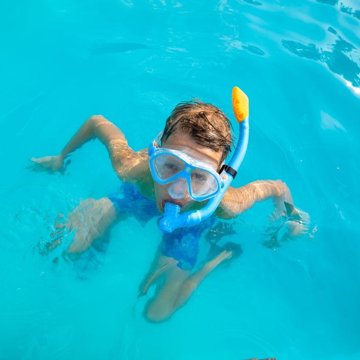 Dětský šnorchlovací set  AQUASTIC Maska + Ploutve + Šnorchl modrý MSFK-01SN 20