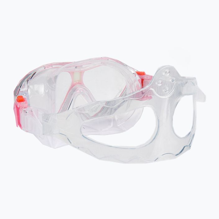 Dětský šnorchlovací set  AQUASTIC Maska + Ploutve - Šnorchl růžový MSFK-01SR 13