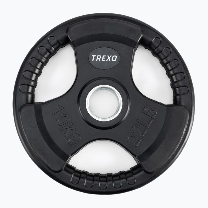 Pogumované litinové závaží TREXO černé RW10 10 kg 2