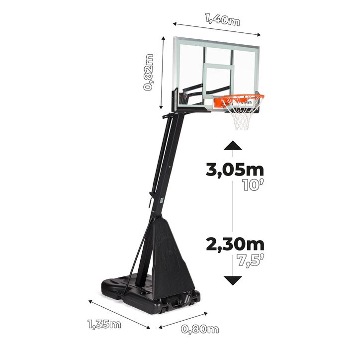 Basketbalový koš OneTeam BH01 černý OT-BH01 13