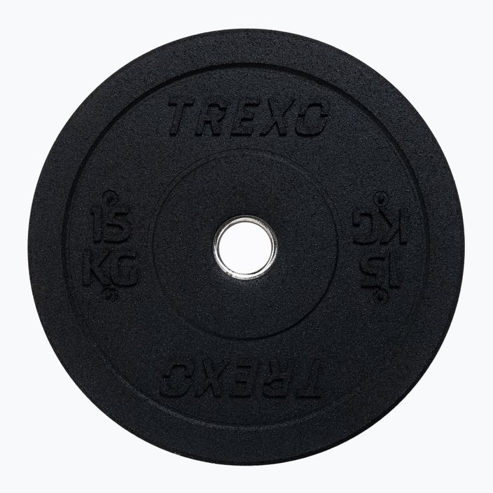 Olympijské závaží bumper TREXO  TRX-BMP015 15 kg černé 9