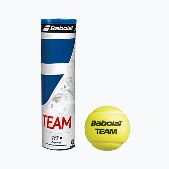 Tenisové míče Babolat Team 18 x 4 ks žluté 502035 4