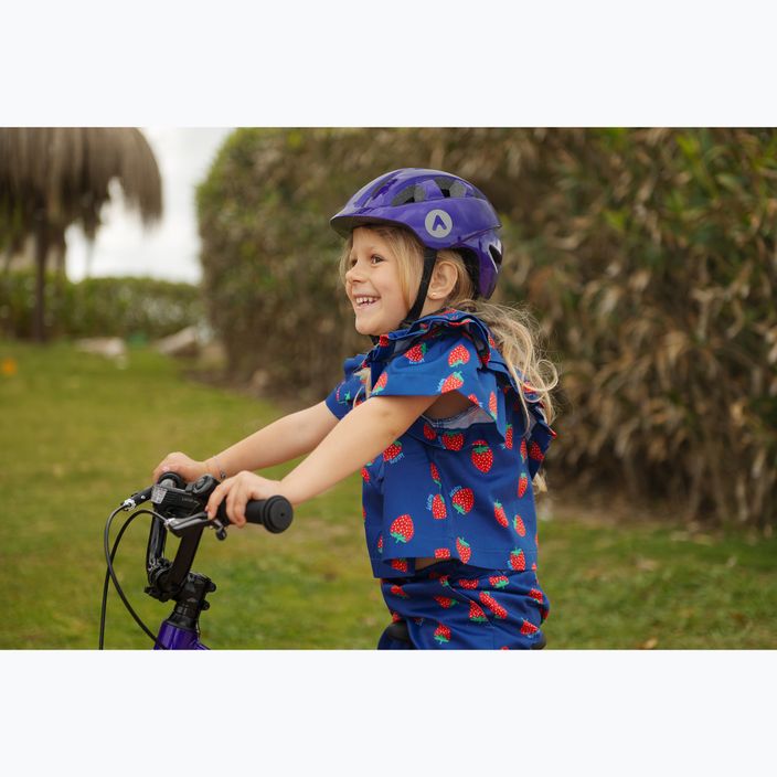 Dětská cyklistická přilba ATTABO K200 fialová 9