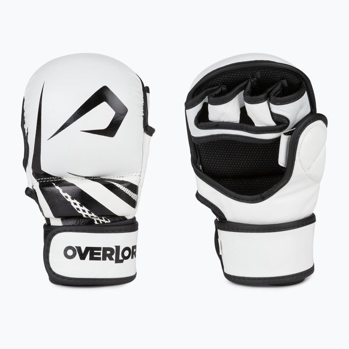 Overlord Sparring MMA grappling rukavice přírodní kůže bílé 101003-W/M 3