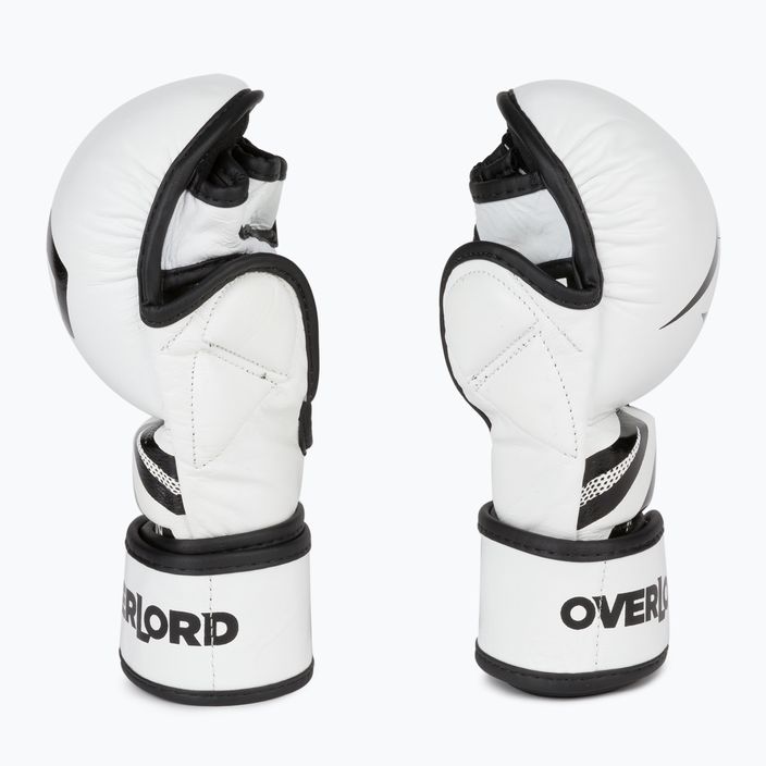 Overlord Sparring MMA grappling rukavice přírodní kůže bílé 101003-W/M 4