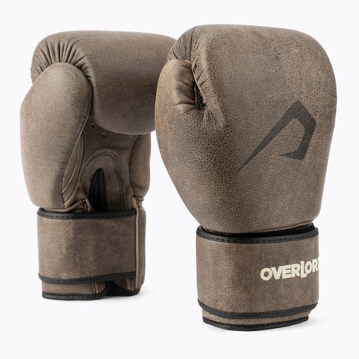 Boxerské rukavice Overlord Old School hnědé 100006-BR/10OZ 6