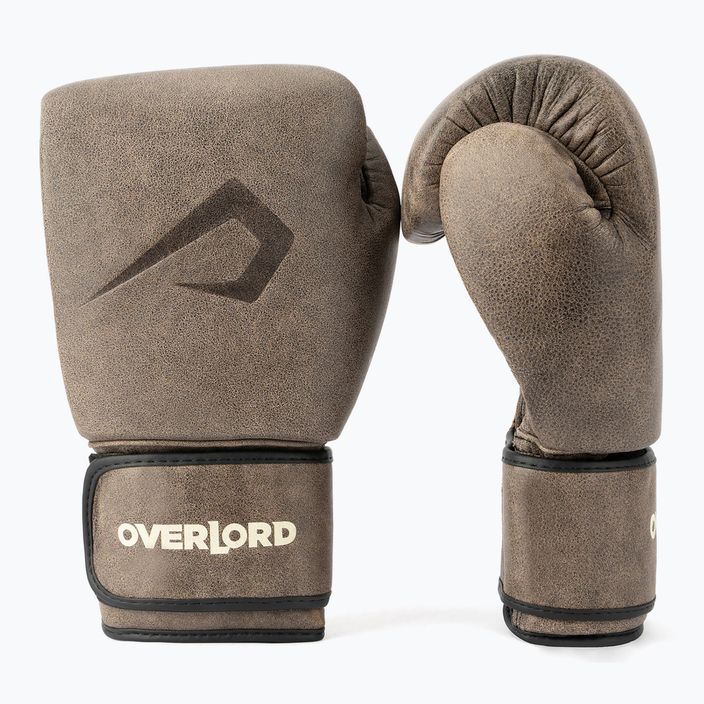 Boxerské rukavice Overlord Old School hnědé 100006-BR/10OZ 7