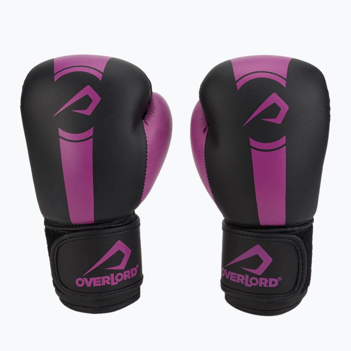 Dětské boxerské rukavice Overlord Boxer černo-růžové 100003-PK