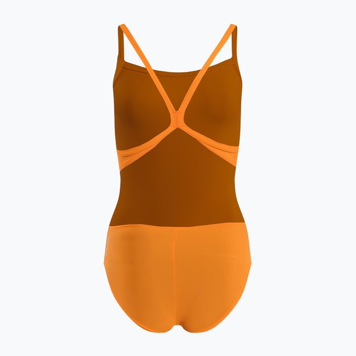 Dámské jednodílné plavky CLap Dvouvrstvé oranžové CLAP104 2