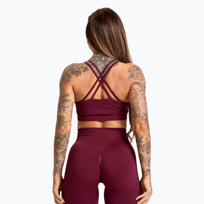 Fitness podprsenka Gym Glamour Push Up 2.0 merlot 3