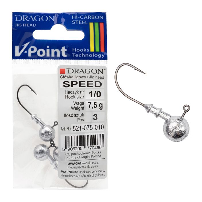 Dragon V-Point Speed jigová hlava 7 5g 3ks černá PDF-521-075-010 2