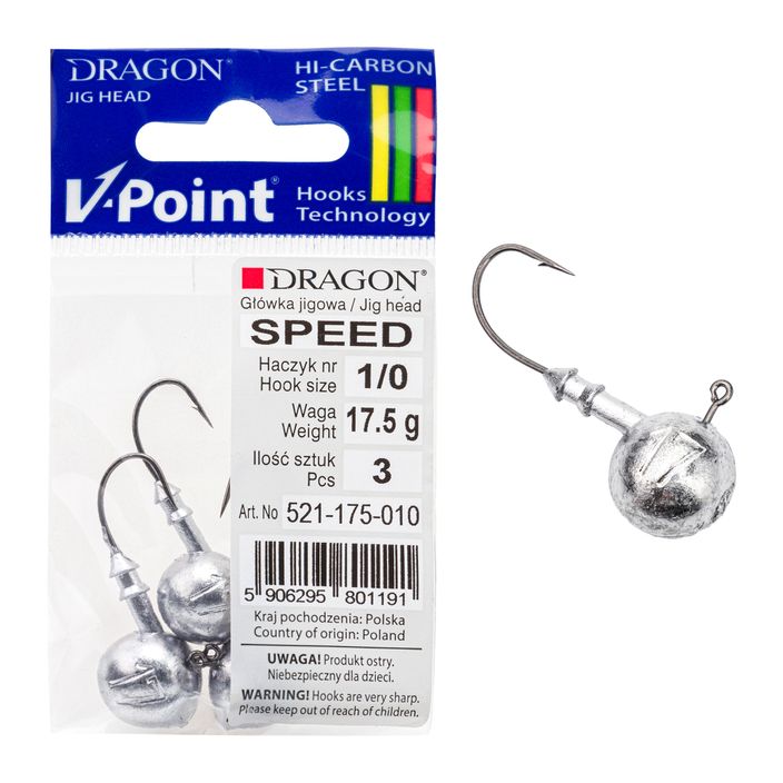 Dragon V-Point Speed jigová hlava 17 5g 3ks černá PDF-521-175-010 2