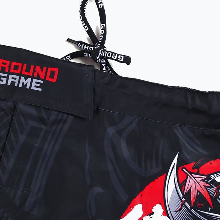 Ground Game MMA Samurai 2.0 pánské tréninkové šortky černá/červená 5